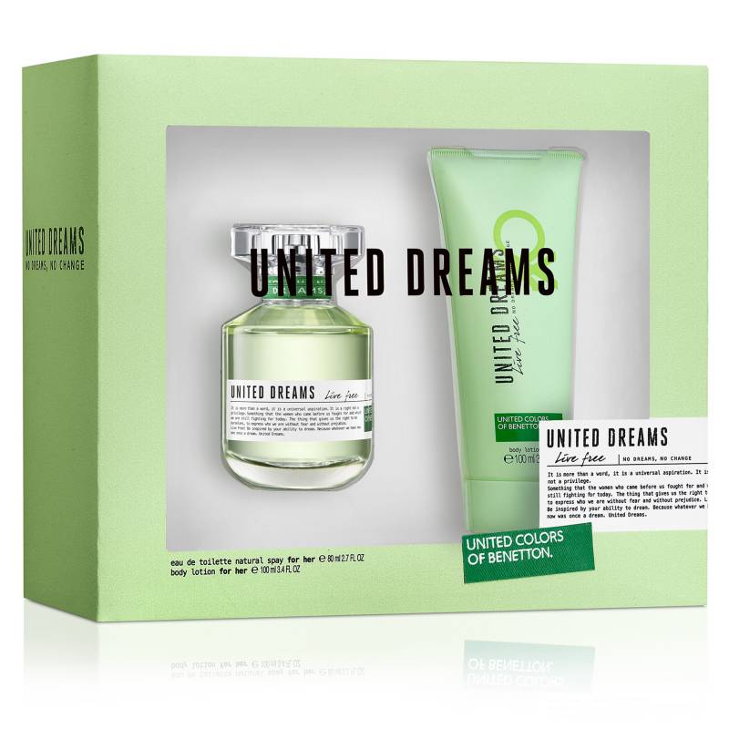 Benetton Benetton United Dreams Live Free Set EDT 80 ML + Deo 150 ML (M)